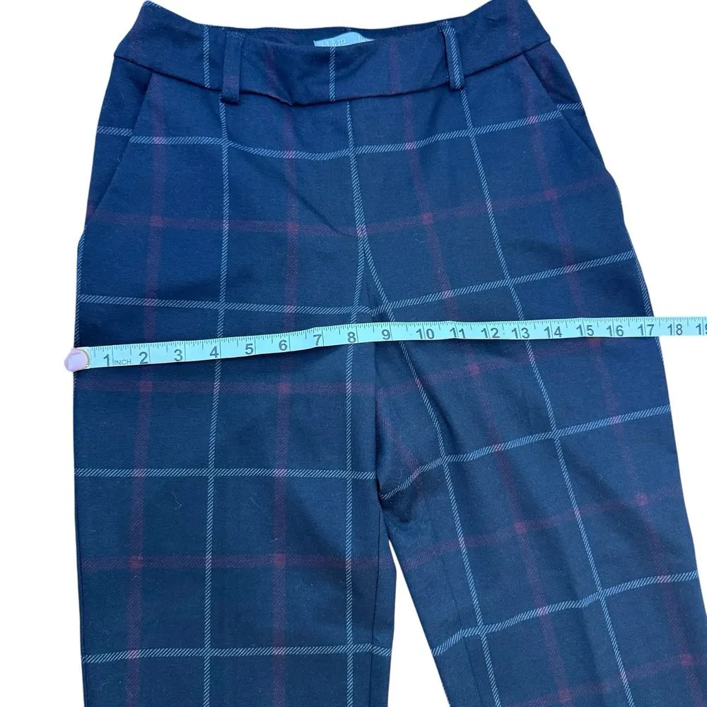 I Love Tyler Madison Plaid Straight Leg‎ Pants Small Business Casual Preppy Cute Blue Size undefined - Image 4