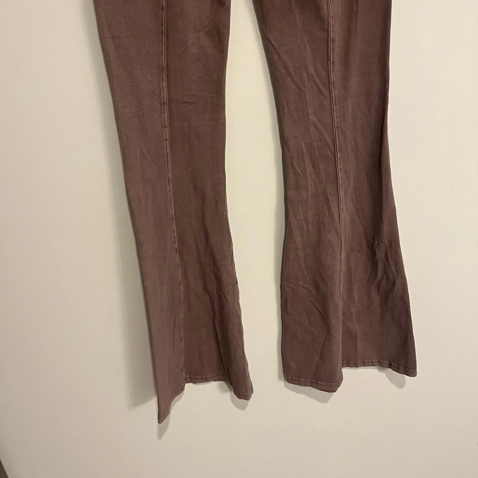 Urban Outfitters UO Out From Under Aria Flare Leggings Pants Brown Stretch Small - Image 3