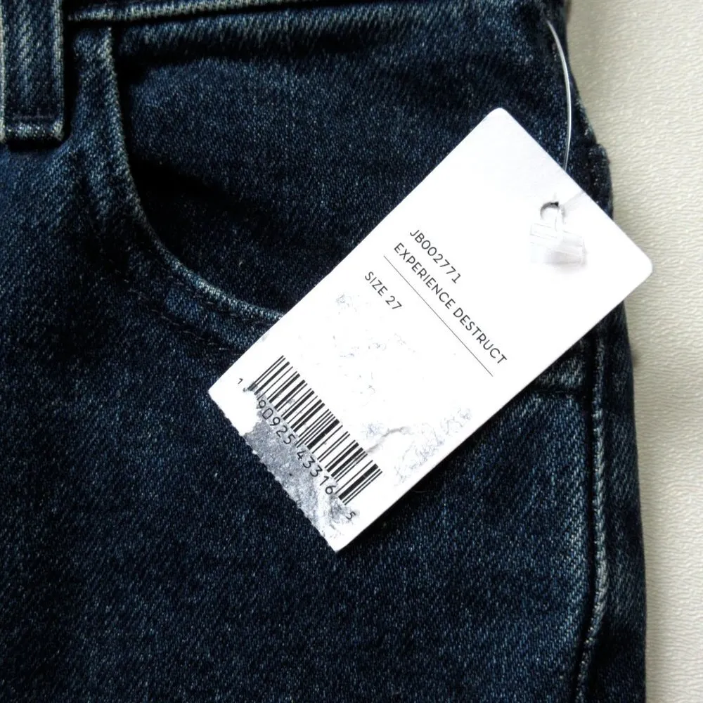 NWT J Brand 1212 Runway Straight in Experience Destruct Super High Rise Jeans 27 - Image 3