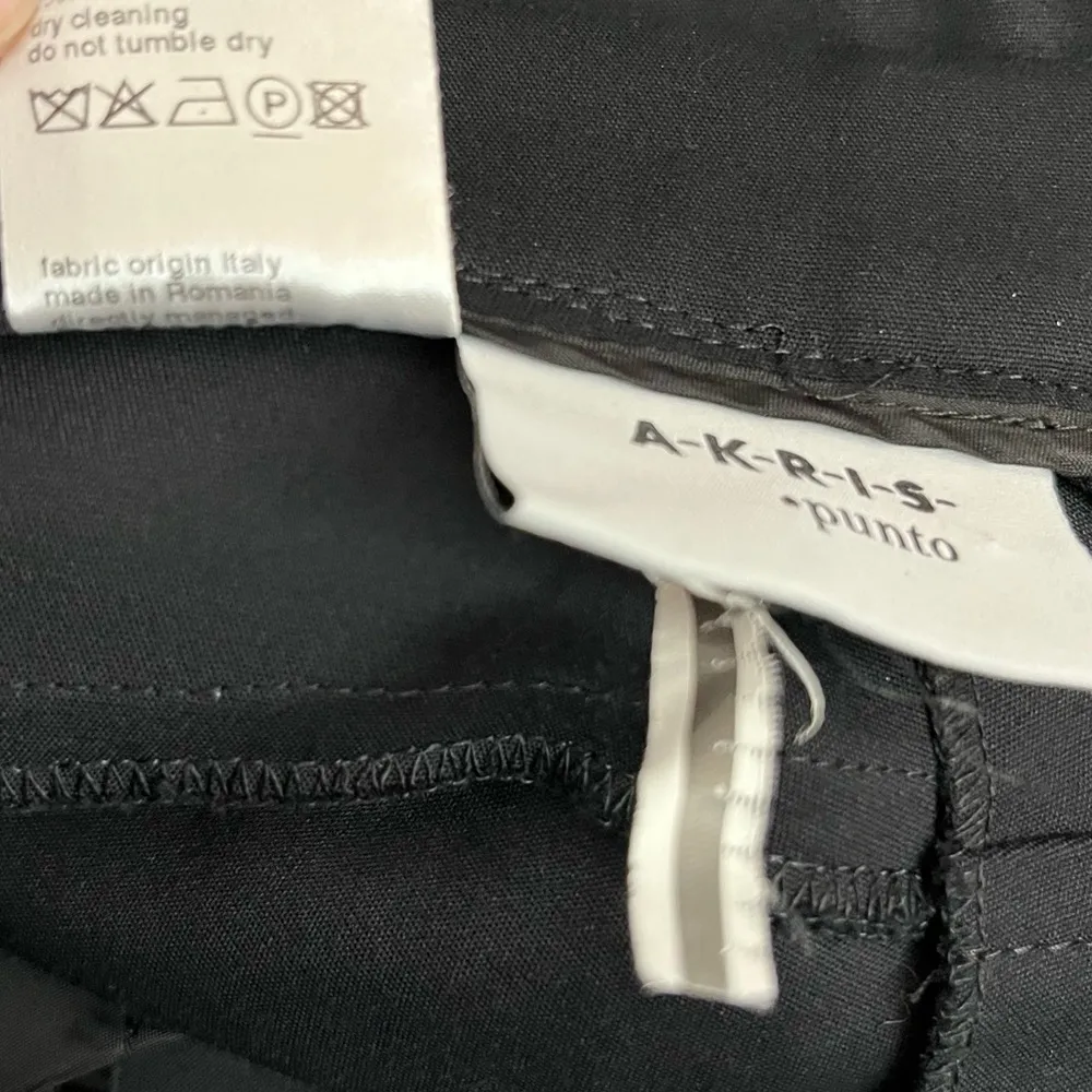 Akris Punto Pants Franca Techno Cotton Pants in Black High Rise Sz US 10 EUC - Image 13