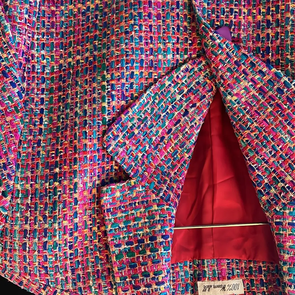 Ann May vintage silk jacket Pink Size 8 - Image 8