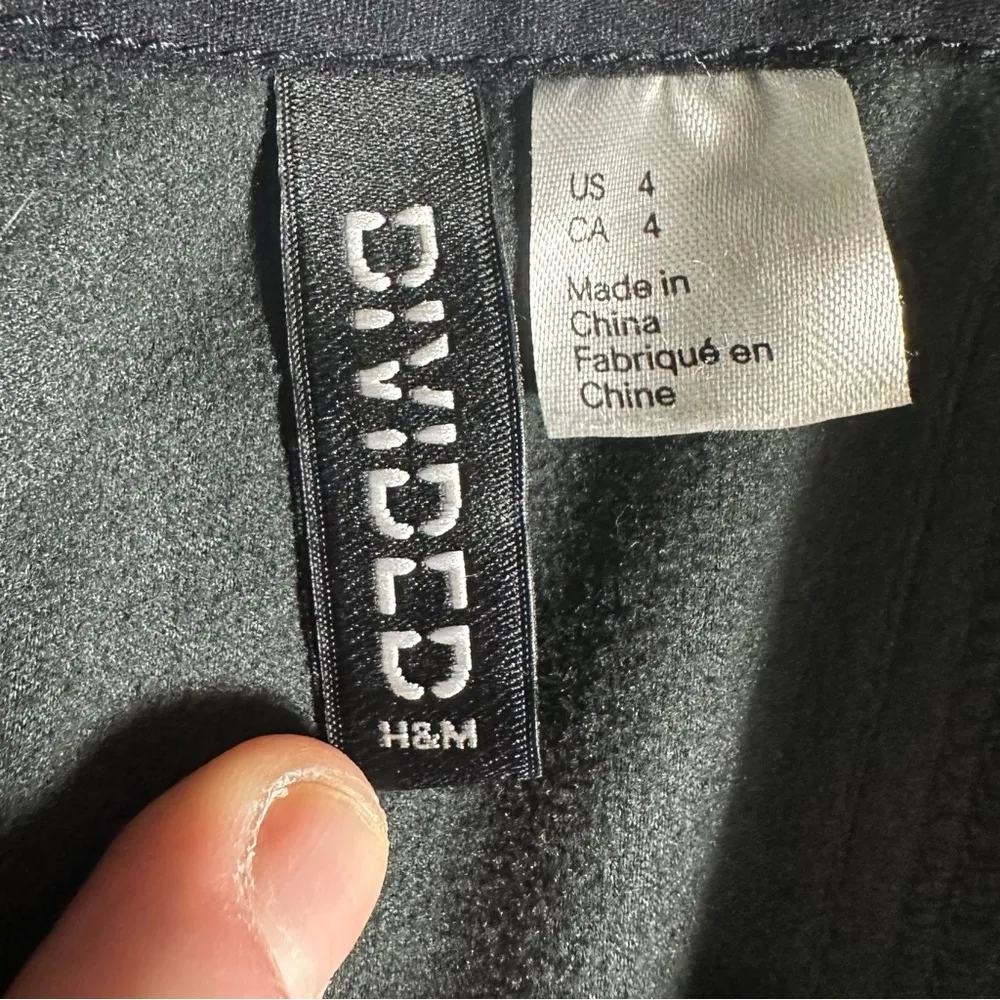 Black Vegan Leather Bodycon Mini Dress Sleeveless size 4 - Image 5