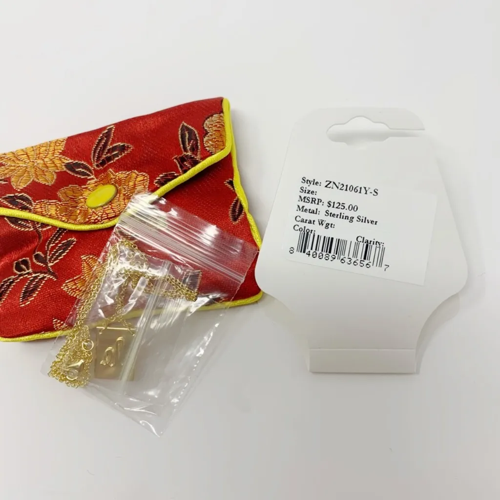 Savvy Cie Gold Vermeil Script “S” Initial Necklace - Image 3