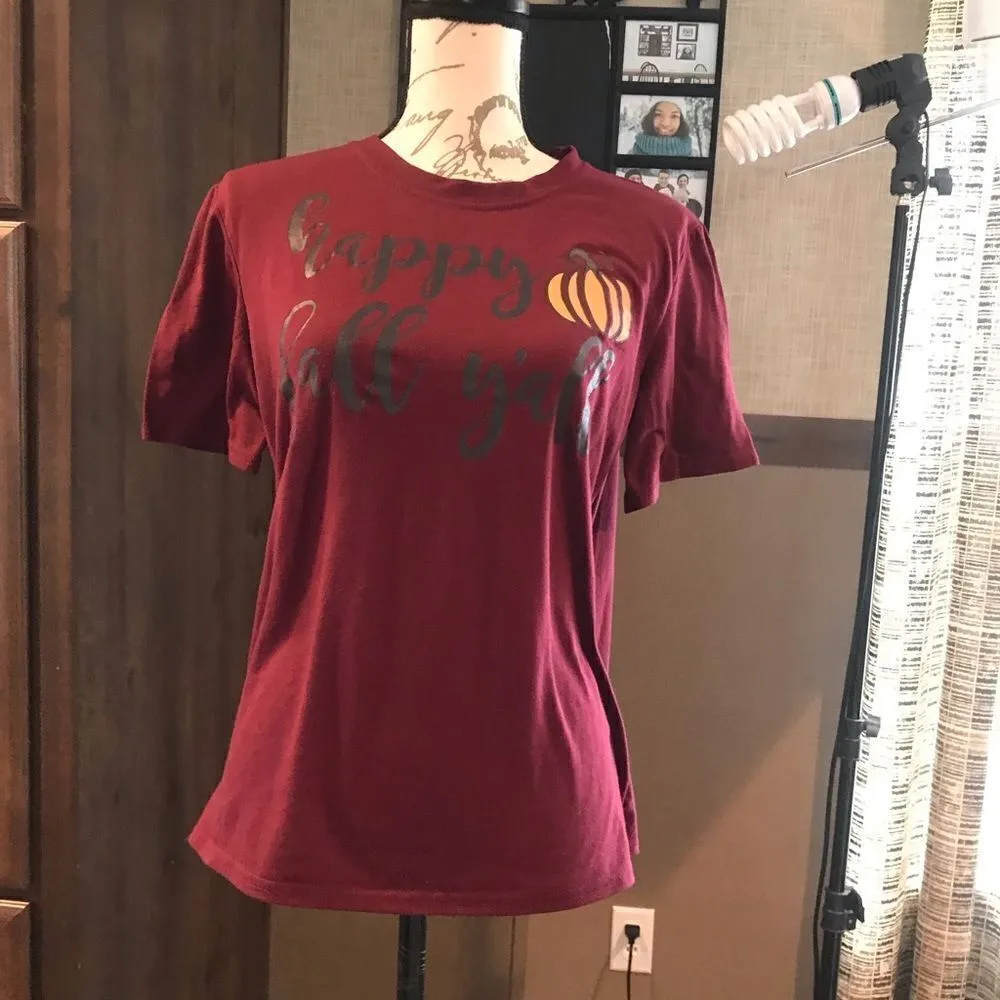 Unlisted Women's Maroon T-Shirt Size Medium - Image 2