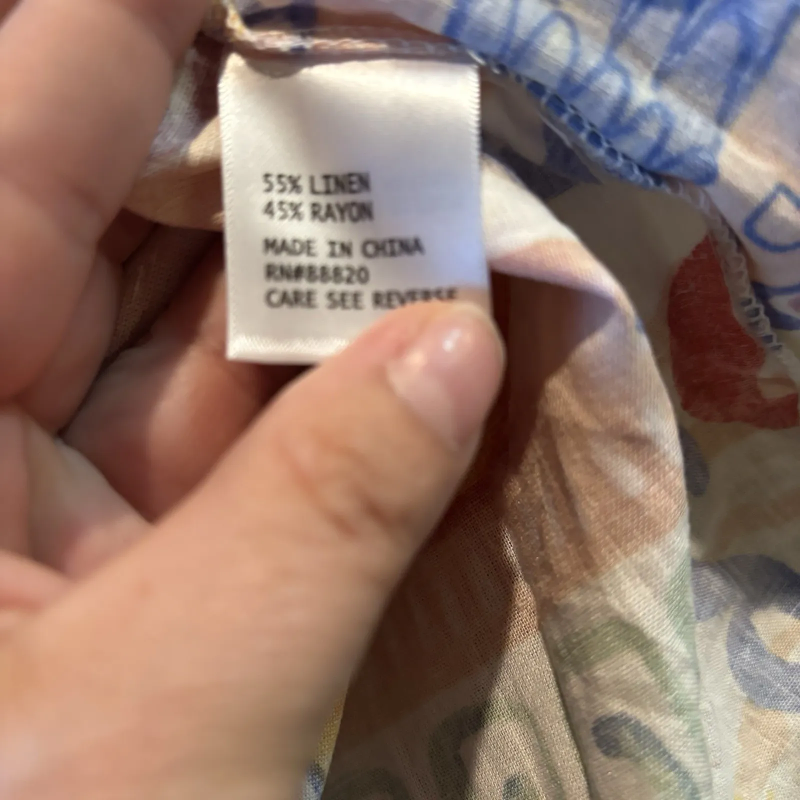 Calypso St‎ Barth Top XL Womens Linen Blend Mediterranean Print Tunic Shirt NWT - Image 8