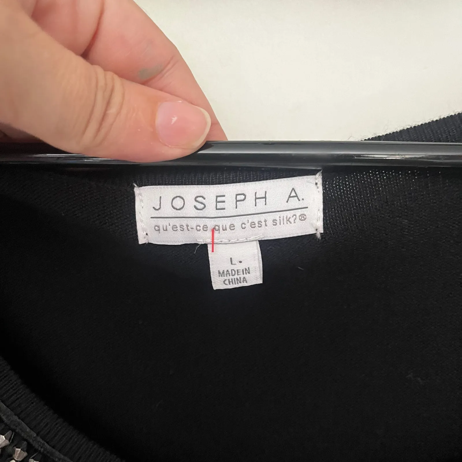 Y2K Joseph A Stud Collar Womens Sweater Sz L Goth Glam Pullover Beaded Holiday - Image 8