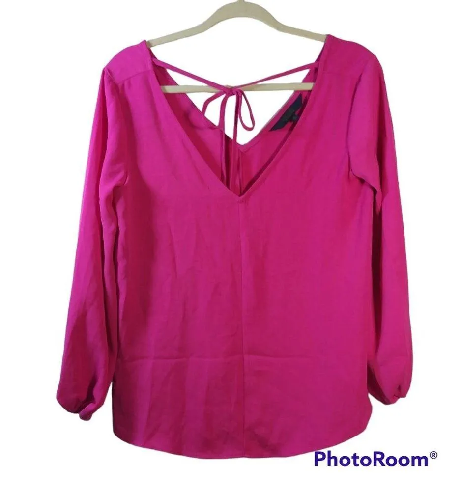 Rachel Rachel Roy Women's Kaylee Double V Gathered Sleeves Top Size XS Pink - Image 4