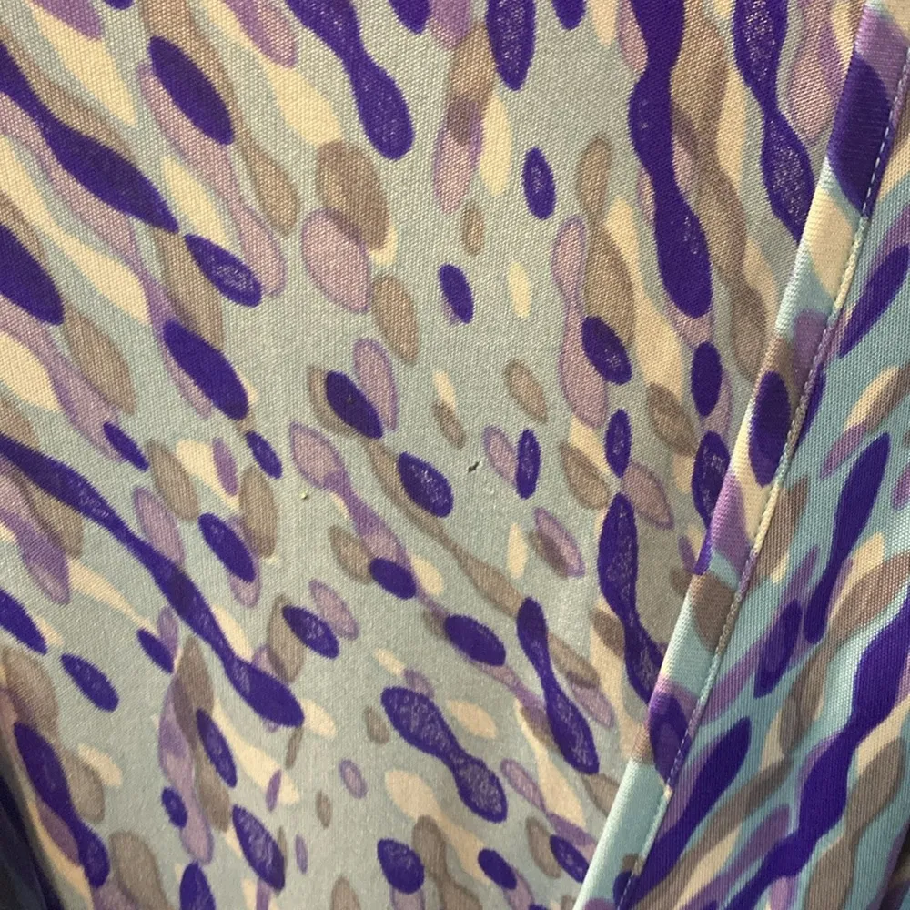 French Connection Blue Diah sleeveless Wrap Midi Dress - Image 9