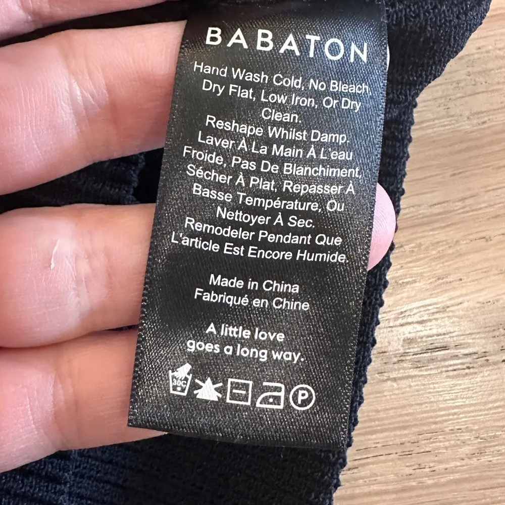 Babaton Sculpt Knit Squareneck Cropped Tank black size XS - Image 9