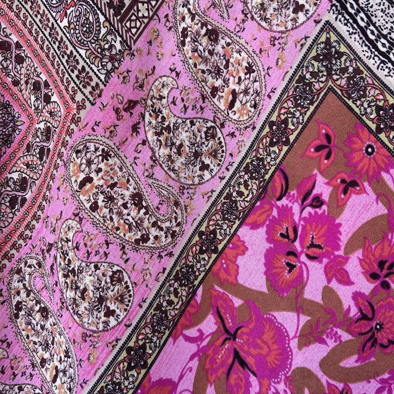 NEW Vintage Y2K Women's Small Pink Patchwork Babydoll Sheer Top WhimsiGoth Fairy - Image 5