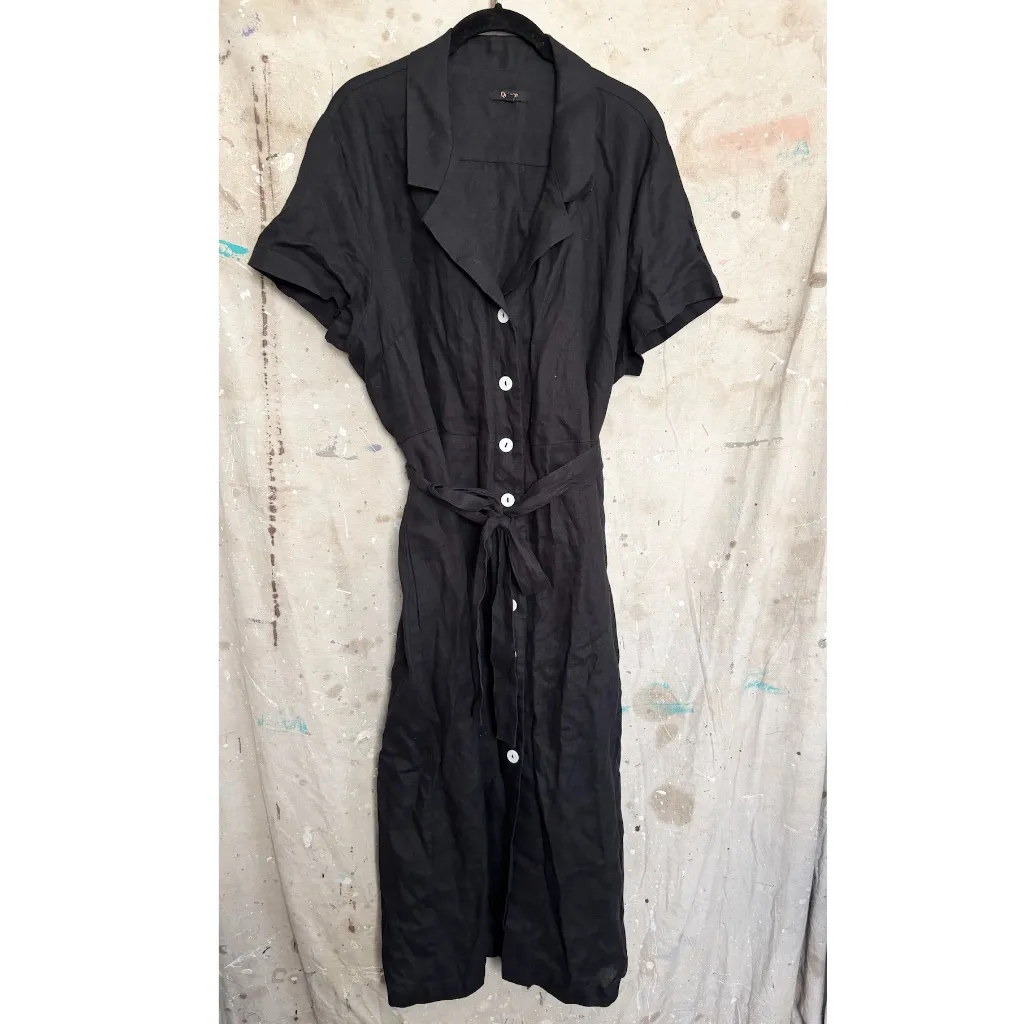 Quince 100% European Linen Button Front Dress - Image 2