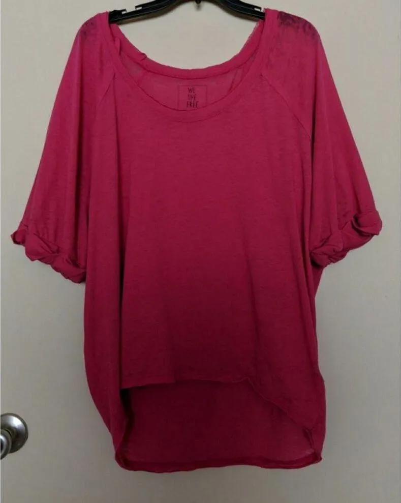 Free People Moonlight Tee Shirt Boatneck Slouchy Cotton M NWOT - Image 7