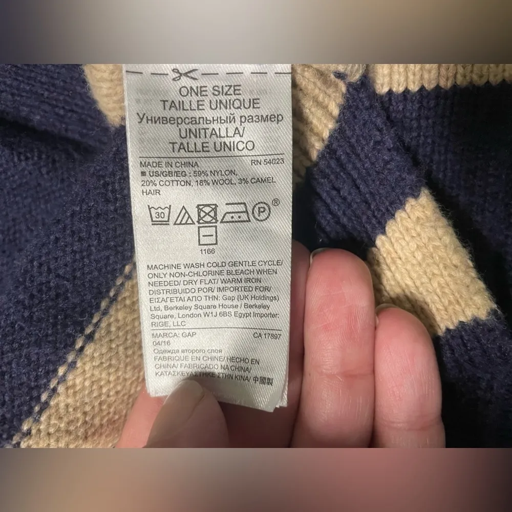 Gap  Poncho cardigan Sweater Wool blend Boho Striped Cozy Soft ONE SIZE - Image 7