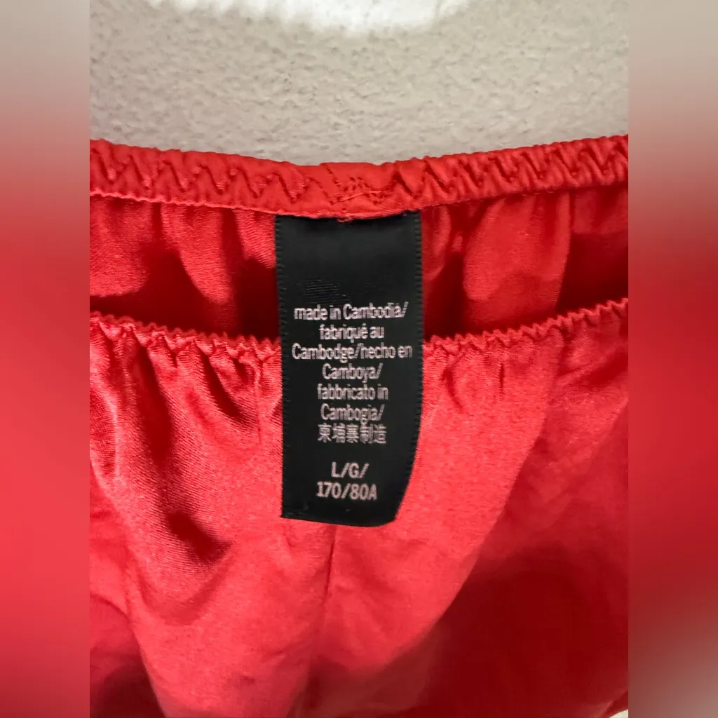 Victoria’s Secret Satin‎ Camisole & Shorts Set Red Large - Image 9