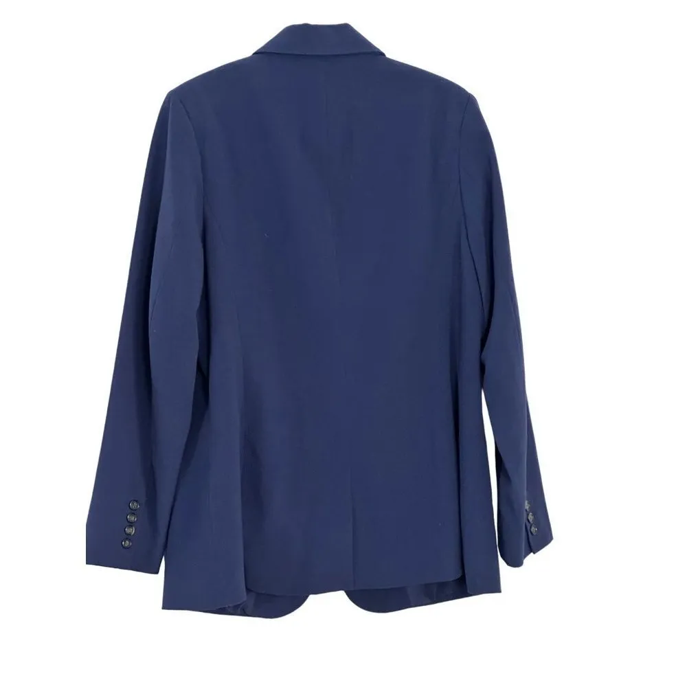 Women's Jessica London Polyester Blend Long Sleeves Blue Jacket Sz 12 Blue 2695 - Image 4