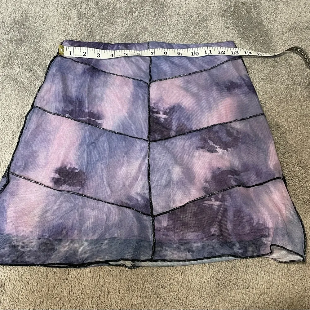 Princess‎ Polly Purple The Bella High Waisted Mesh Mini Skirt Women's Size 6 - Image 6