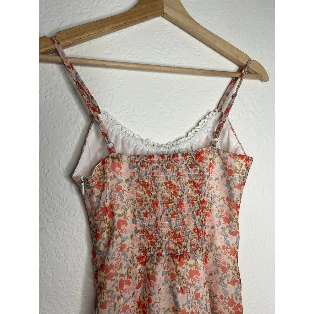 Commense Floral Lace Ruffle Hem Cami Mini Dress XS NWT - Image 8