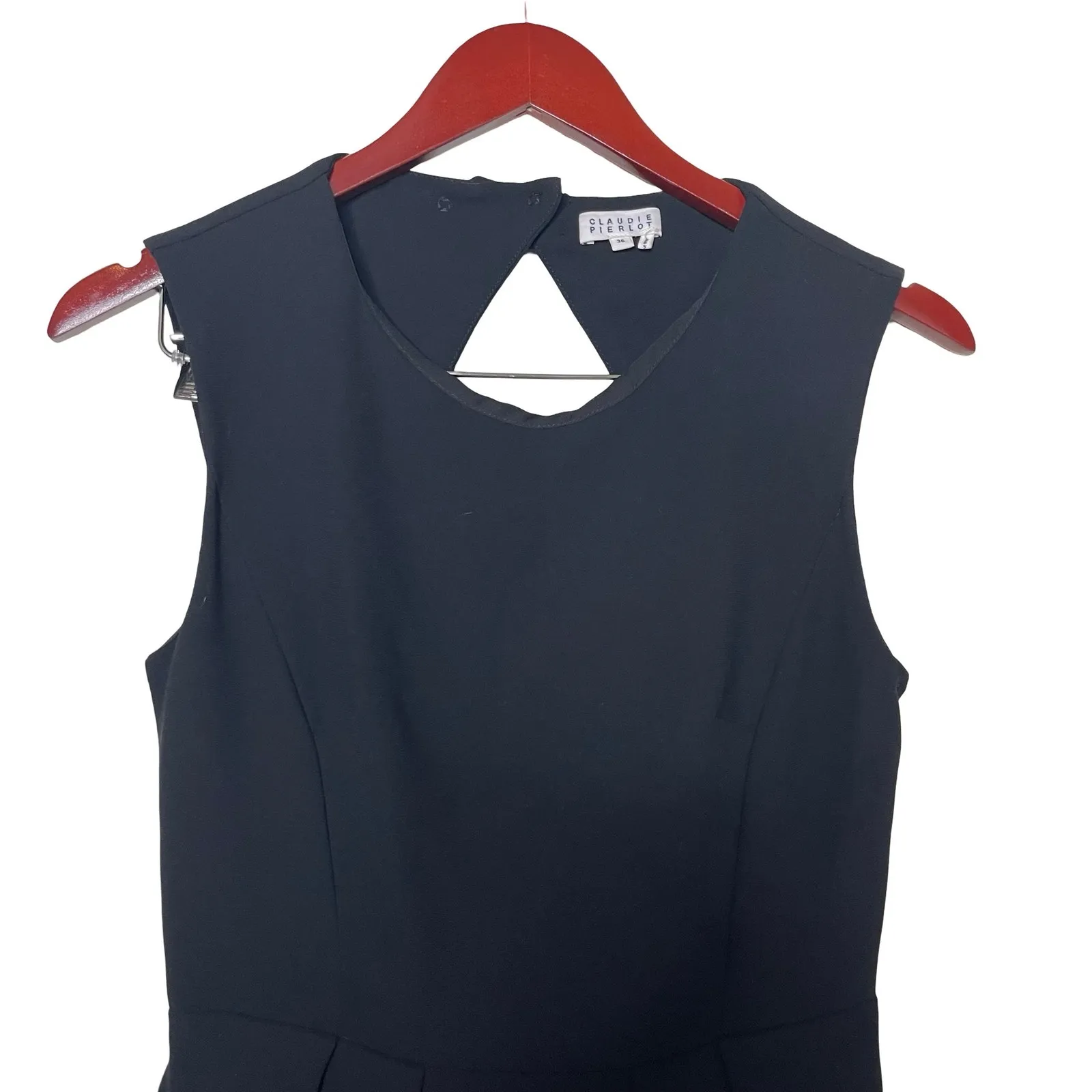 Claudie Pierlot black mini sleeveless dress sz 4 - Image 3