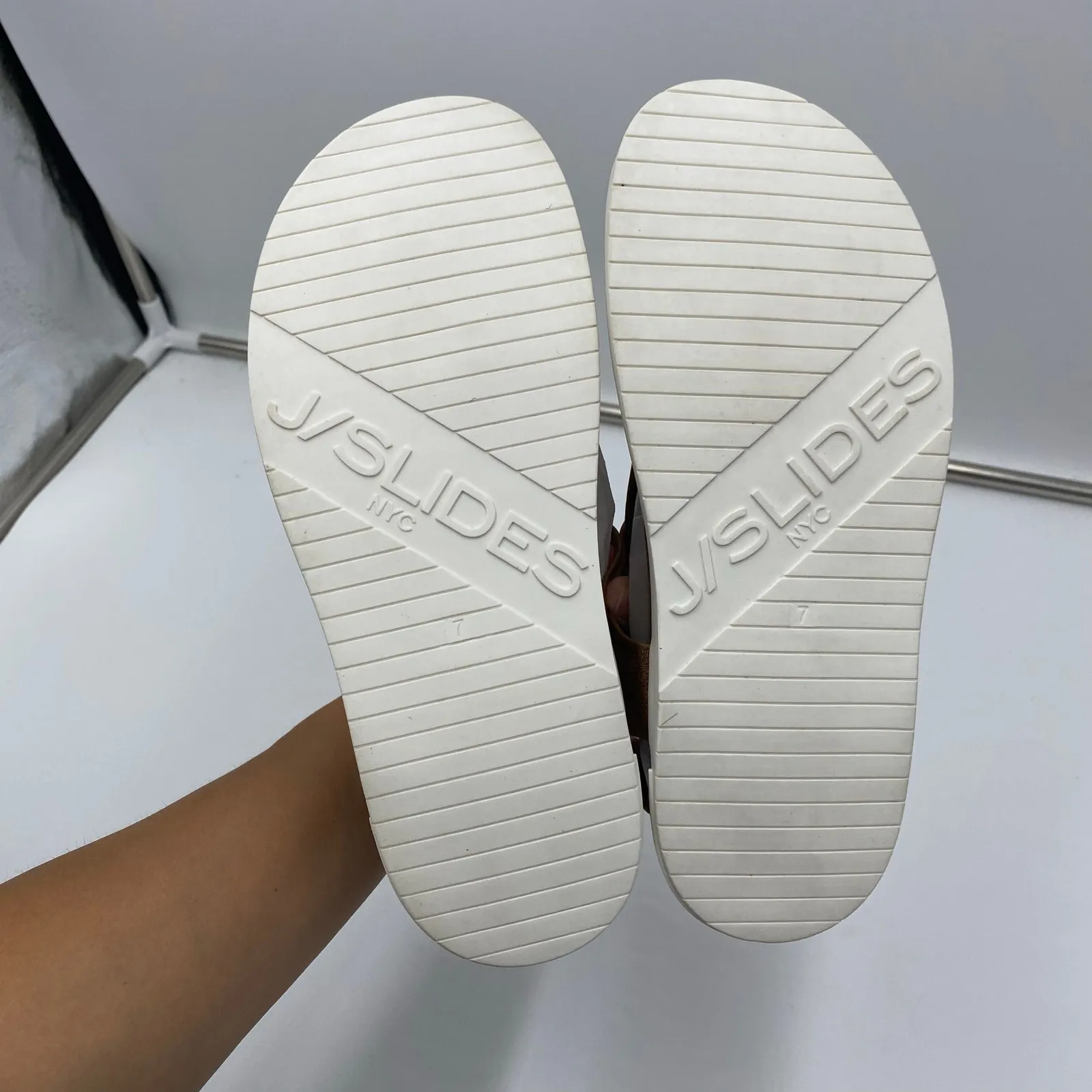 Urban Sport J/Slides Freya Gold Metallic Luxe Platform Thong Strap Sandals Sz 7 - Image 7