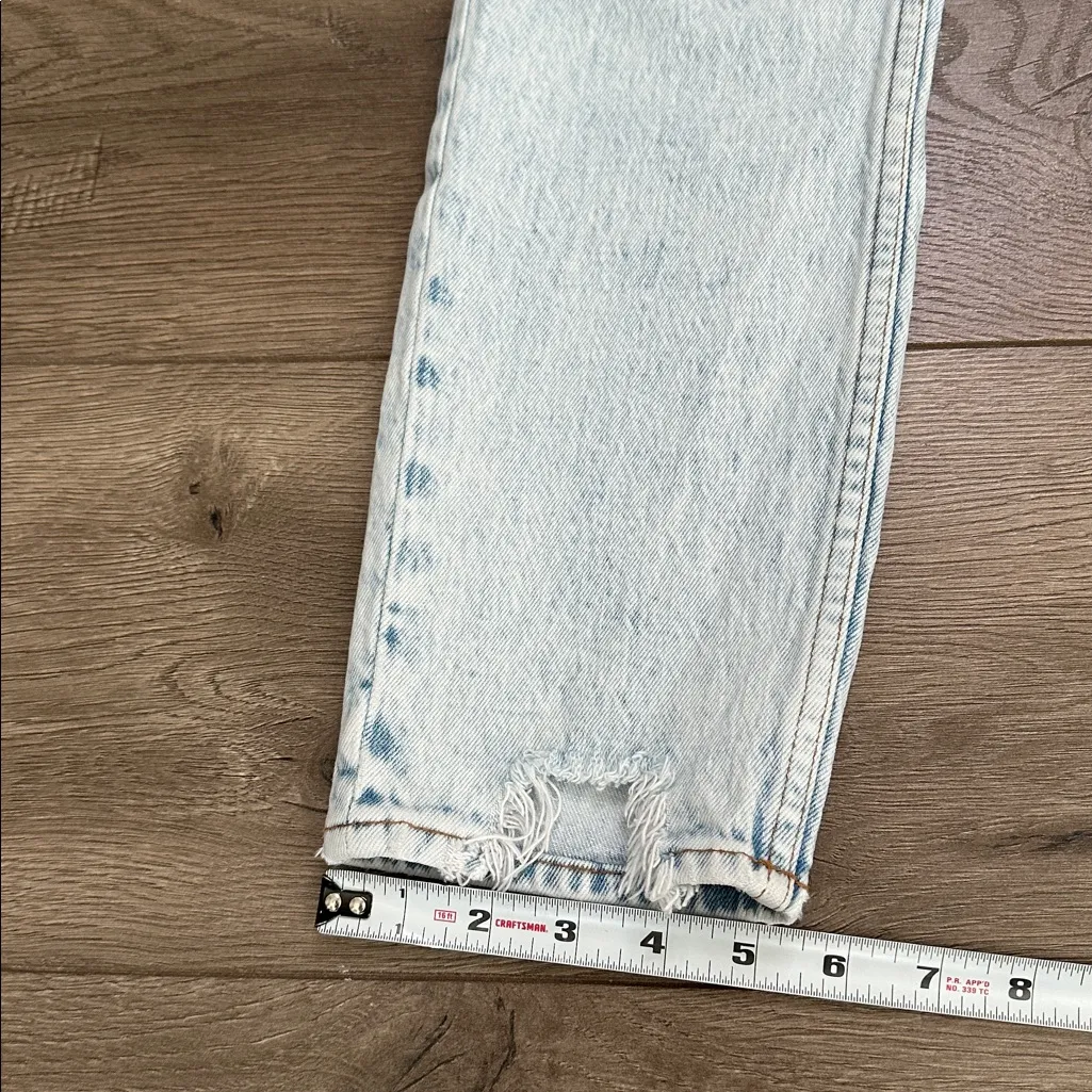 Abercrombie & Fitch The Mom High Rise Crop Stretch Blue Ankle Jeans Size 25 - Image 12