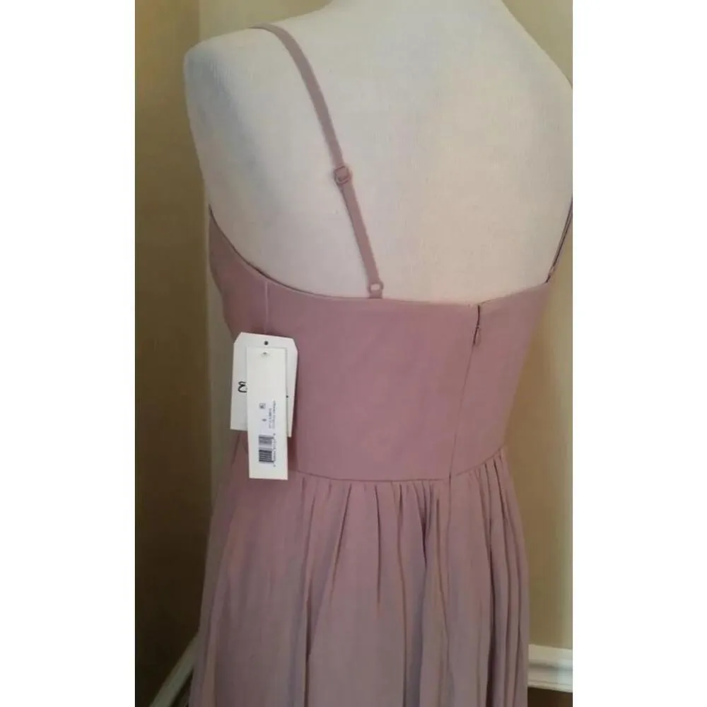 Mauve Ivory TriColor Ombre Chiffon Elegant Formal Eliza J Maxi Gown ModCloth - Image 7