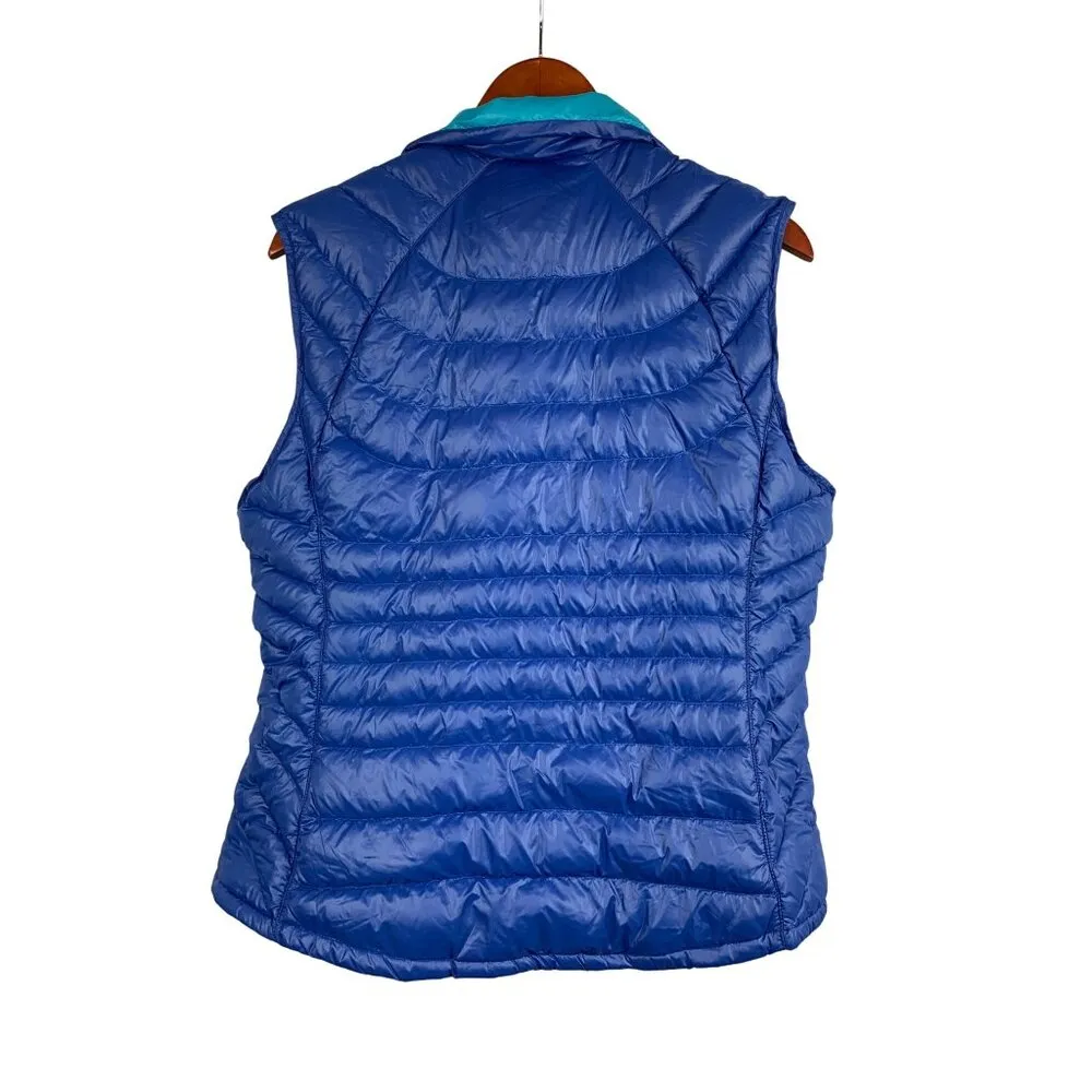 Bernardo Packable Womens Down Puffer Vest Blue Teal Reversible Nylon Lightweight - Image 2