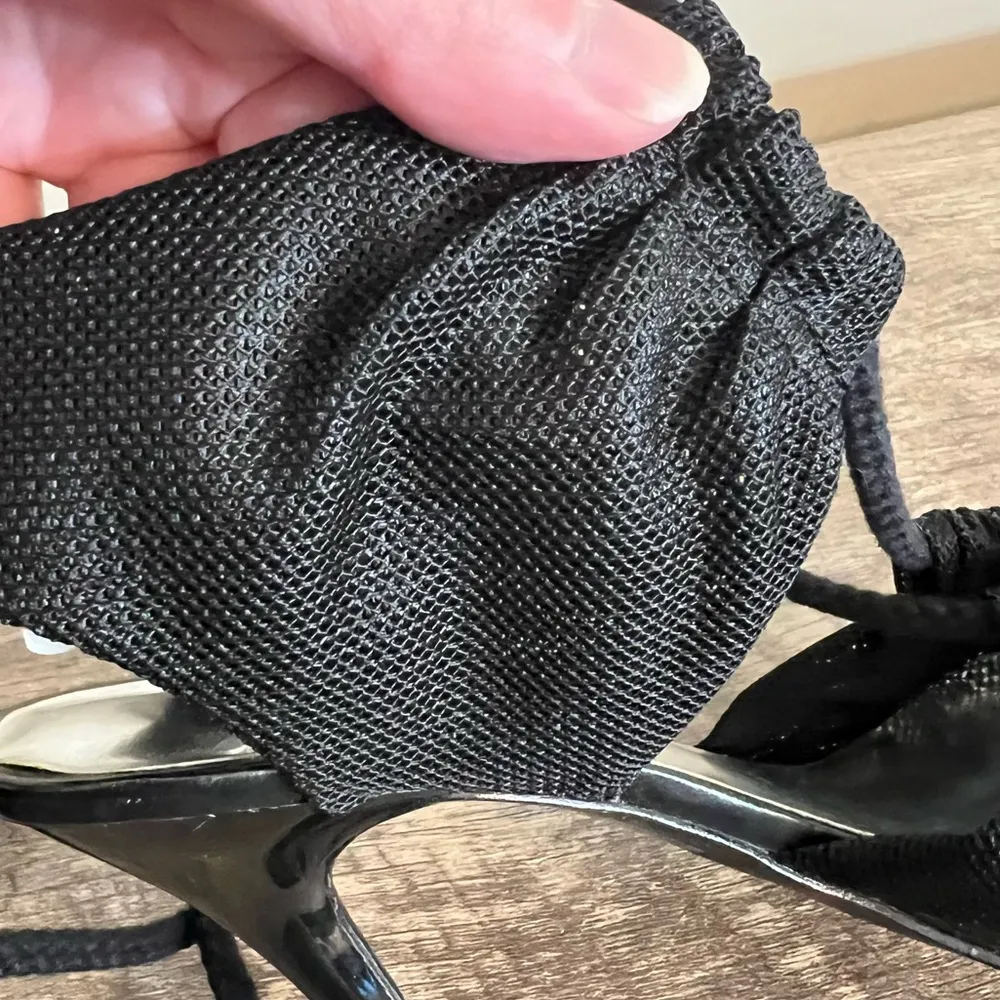 Bakers Black Tie stiletto High Heels Shoes Open Toe Formal Prom Hoco Sz 6.5 B - Image 9