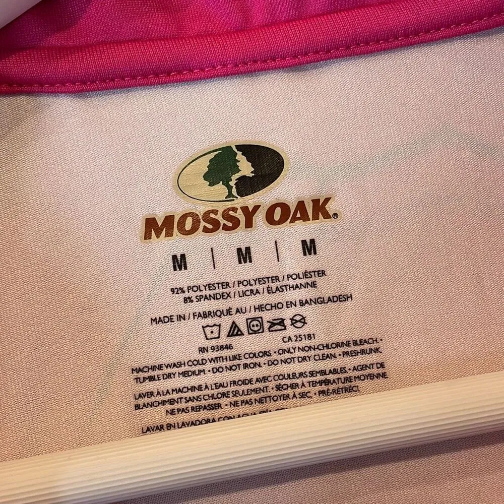 Mossy Oak pink camo quarter zip pullover m - Image 9