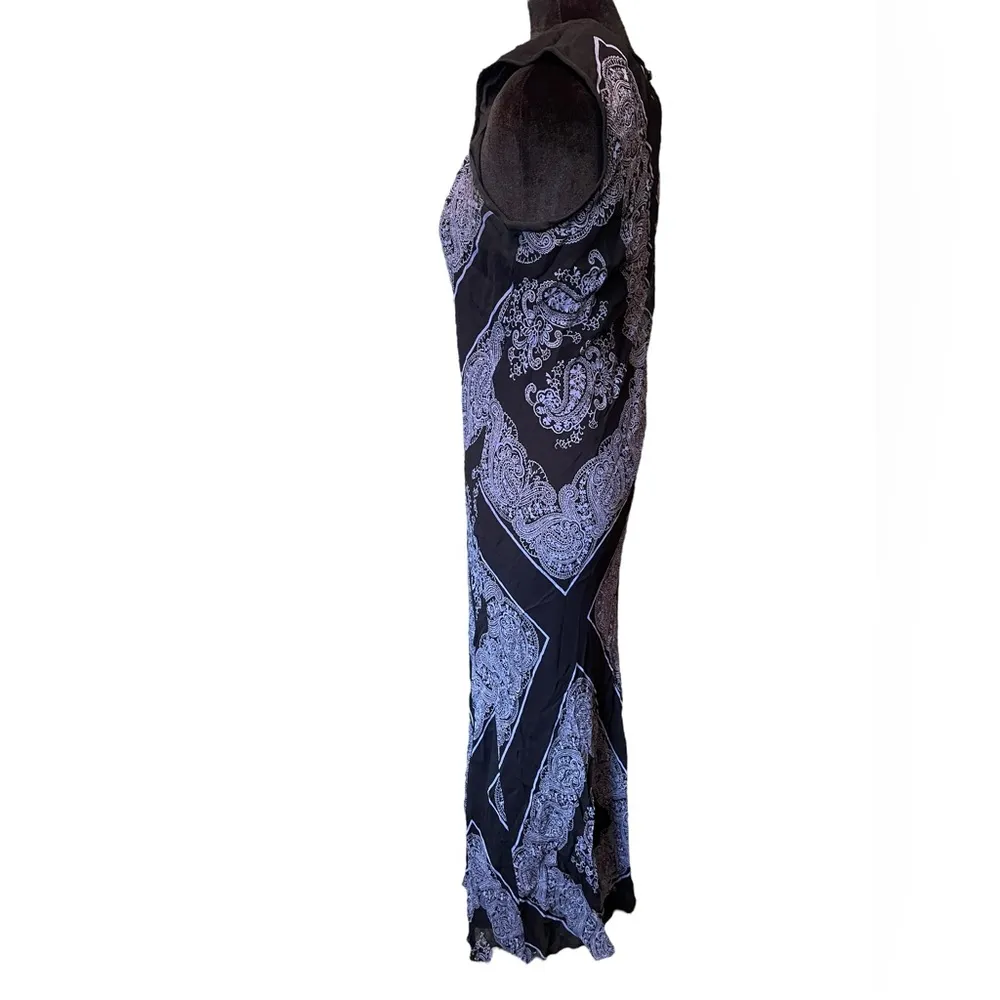 Paradise NY Vintage Y2K Hippie Eclectic Boho Witchy Paisley Floral Maxi Dress Size L - Image 6