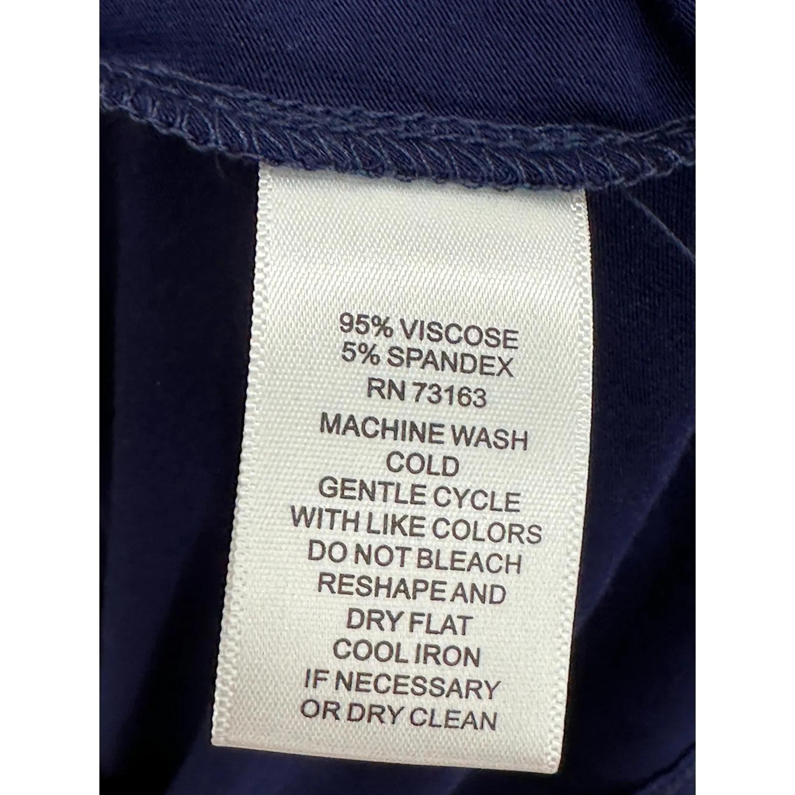 Cable & Gauge Navy Blue Gold Half Sleeve Viscose Blend Top Shirt Women S NWT - Image 6