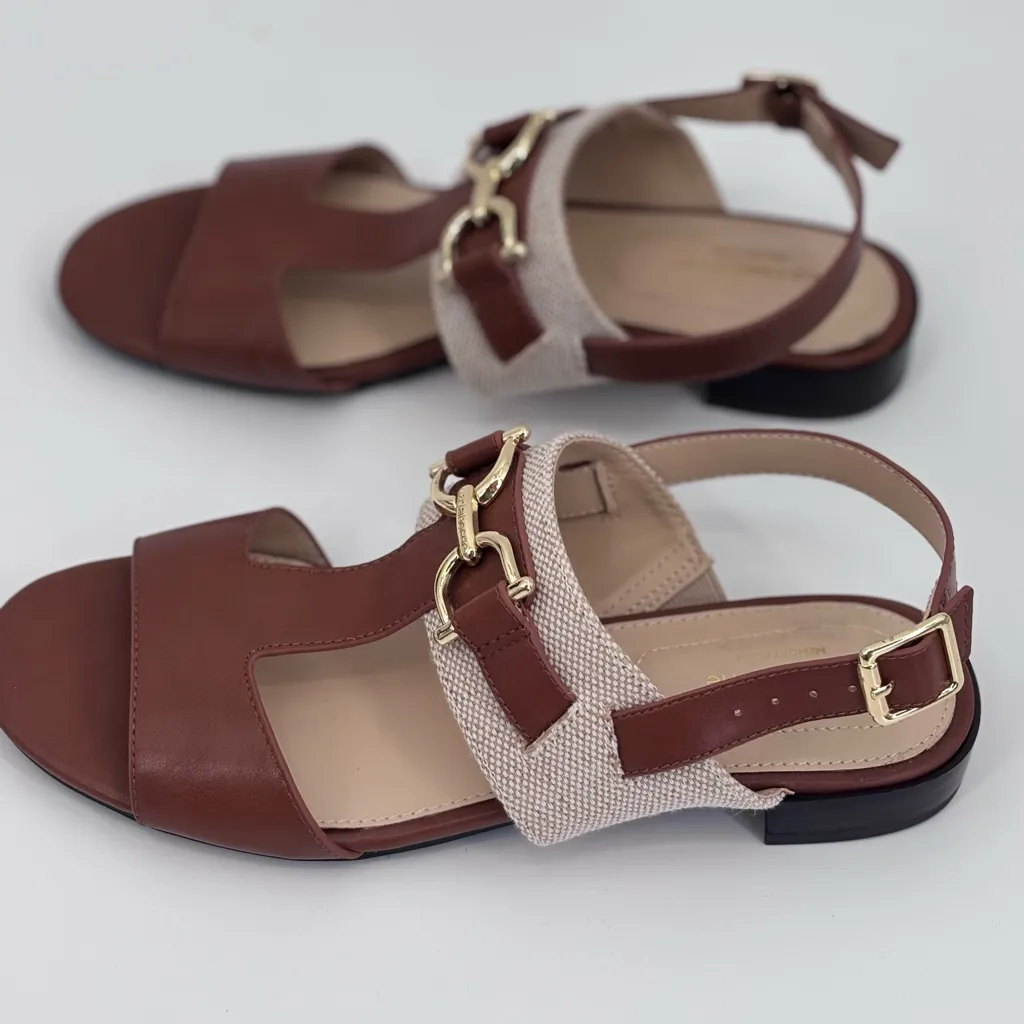 NWOT Liz Claiborne Tan and Brown Sandals - Image 8
