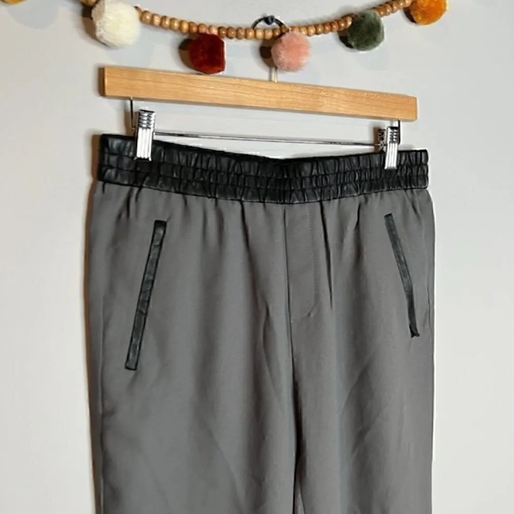 Banana Republic charcoal faux leather accent pants - Image 2