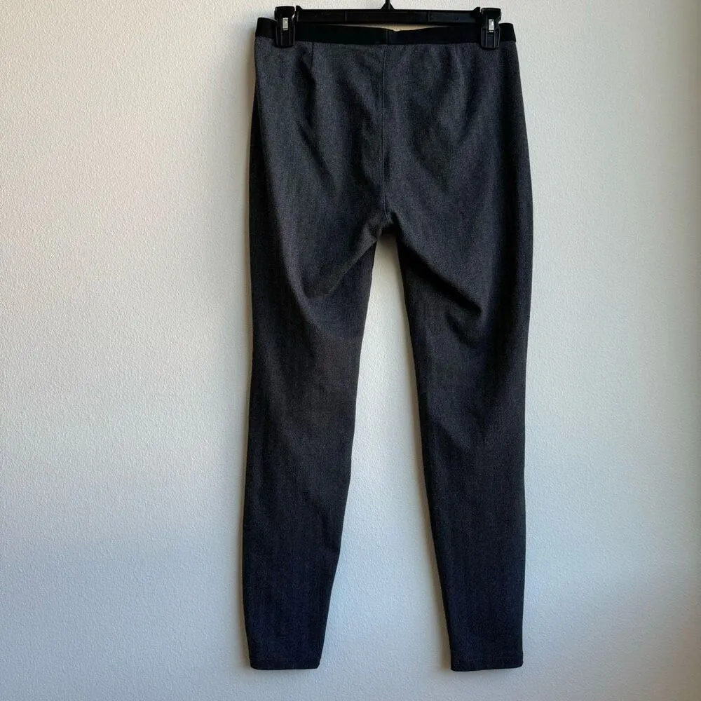 Eileen Fisher Pull On Herringbone Gray Ankle Pant Lightweight Stretch Size Small - Image 6