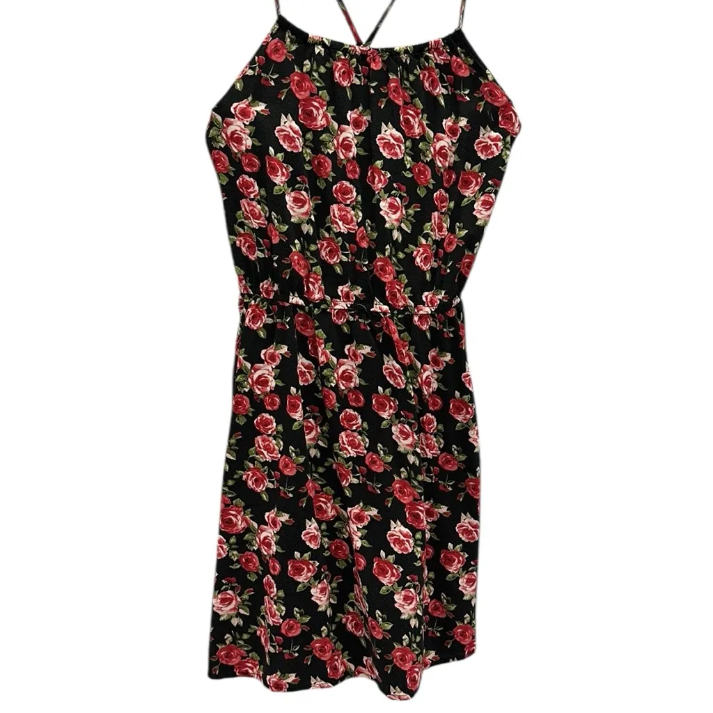 Rosette by Be Cool Rayon Floral Sleeveless Spaghetti Strap Pocket Dress Junior M - Image 9