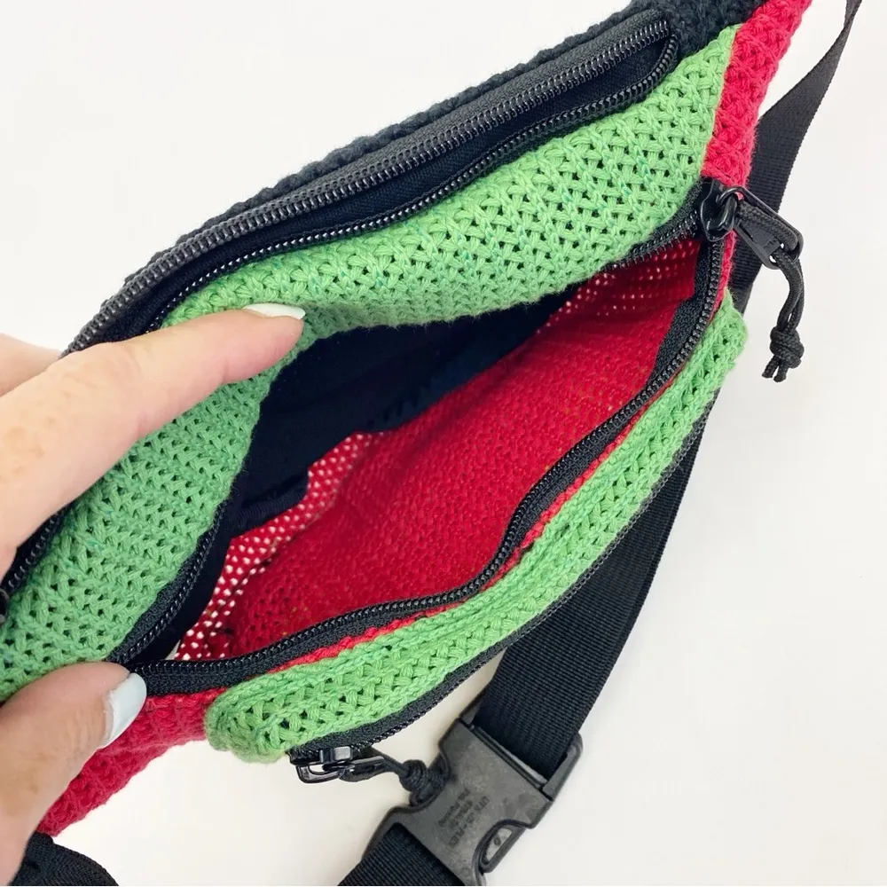 Supreme Authentic Rasta Belt Bag Fanny Pack Red Yellow Green Black Cotton - Image 9