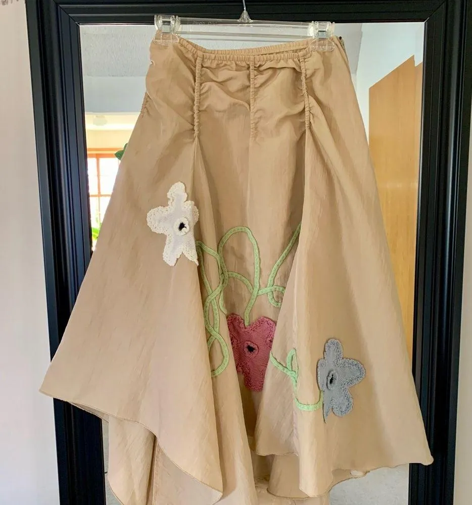 Surrealist Chenille Flower Skirt - Image 6