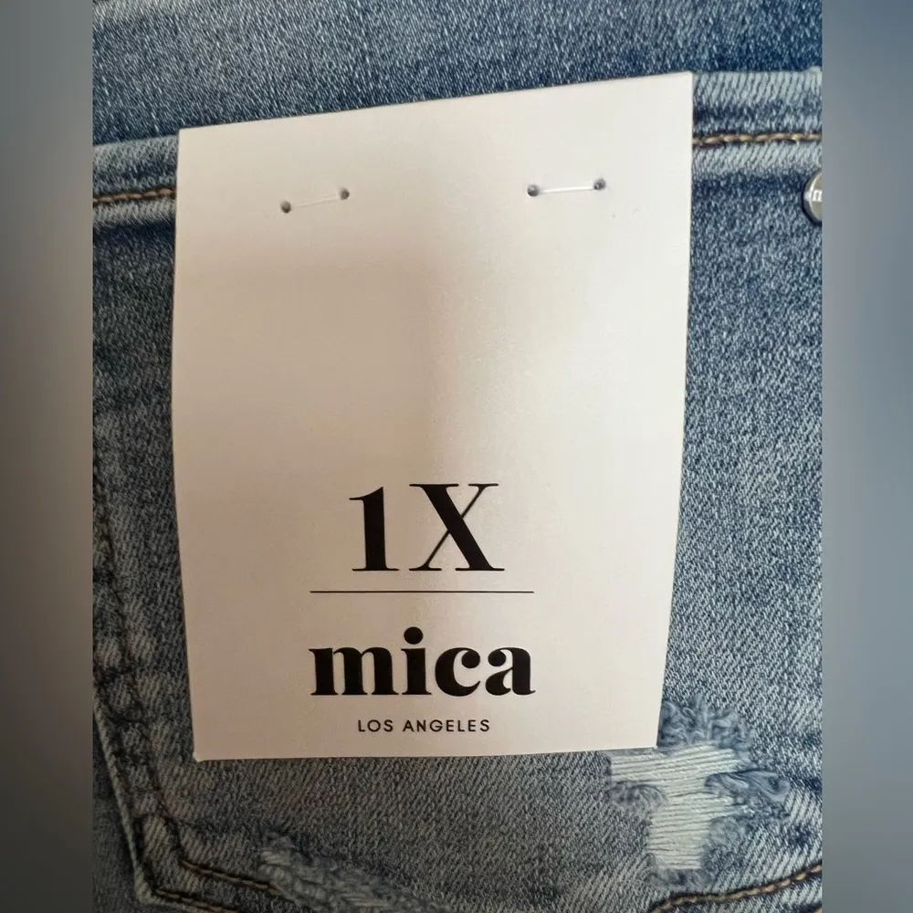 Mica Distressed Denim Shorts Size 1X NWT Size 14W-16W - Image 6