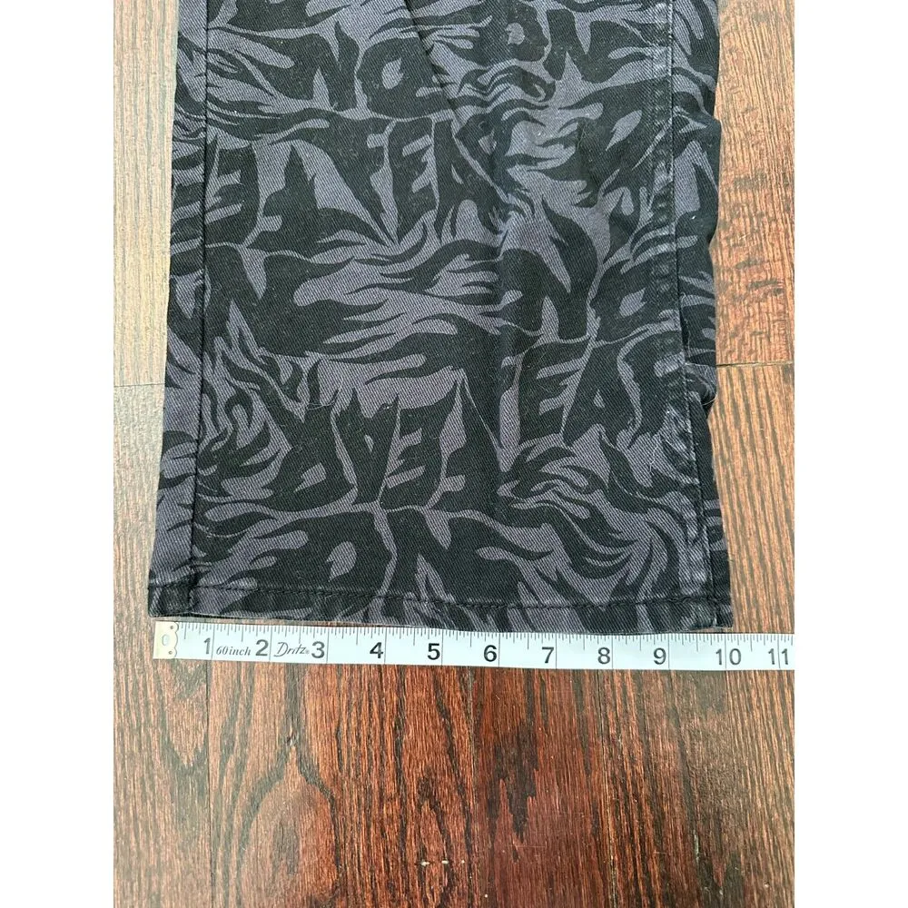 H&M X No Fear~ High Rise Relaxed Y2k 90s Graphic Print Cotton Jeans Size 8 - Image 13