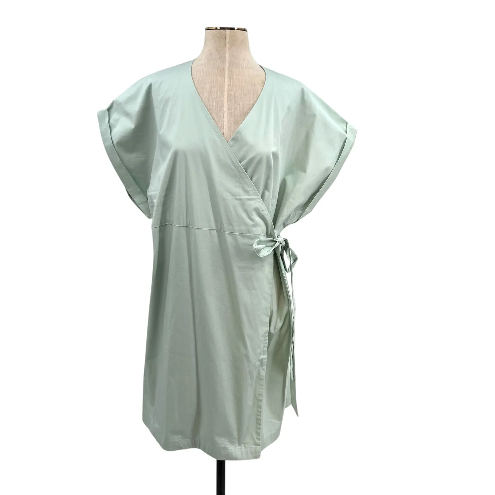 Coolibar Sunny Isles Wrap Dress Misty Aqua Blue Green Size XXL - Image 3