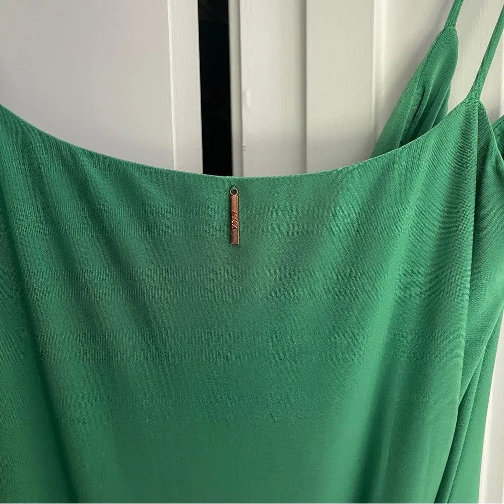 Misa LA Veronika Kelly Green Maxi Dress Wrap Front Stretch Wrinkle Free - Image 4