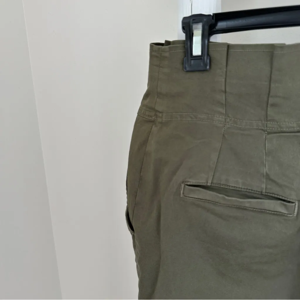 A.L.C. Krew High-Waisted Tie-Waist Pants Army Green Size 6 - Image 4