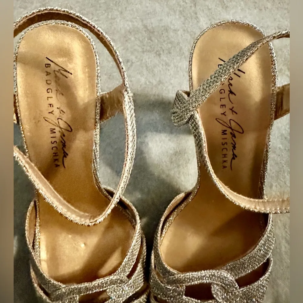 silver glitter shoes size 9 prom wedding - Image 4