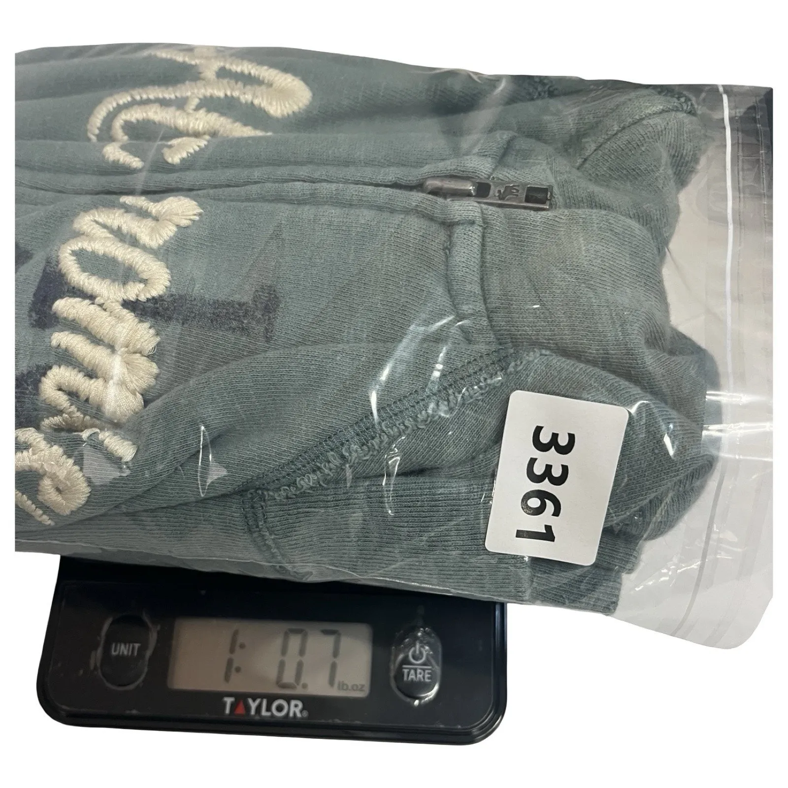 Vintage Abercrombie Fitch Womens Large Green Hoodie Full Zip Spell Out Retro Y2K - Image 14