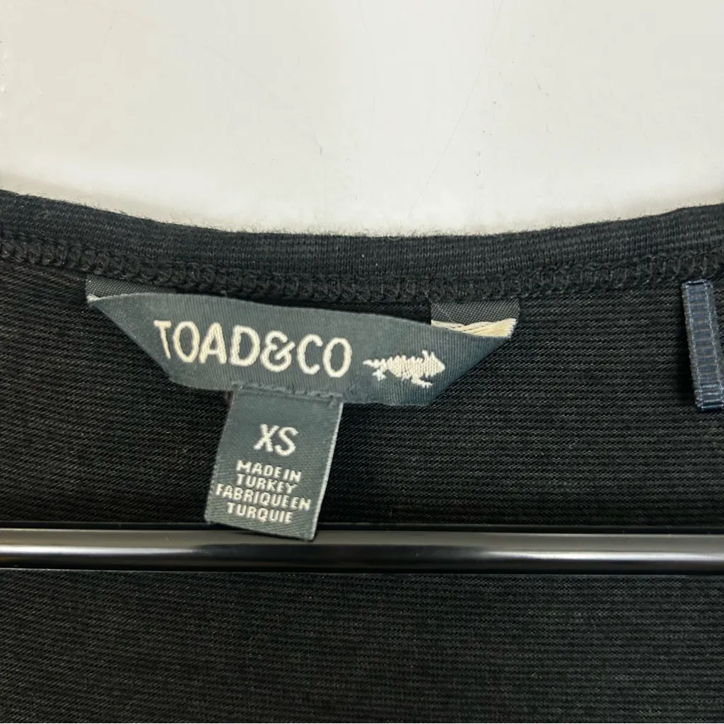 Toad&Co Samba Paseo Black Sleeveless Midi Minimalist Classic Tank Dress Size XS - Image 8