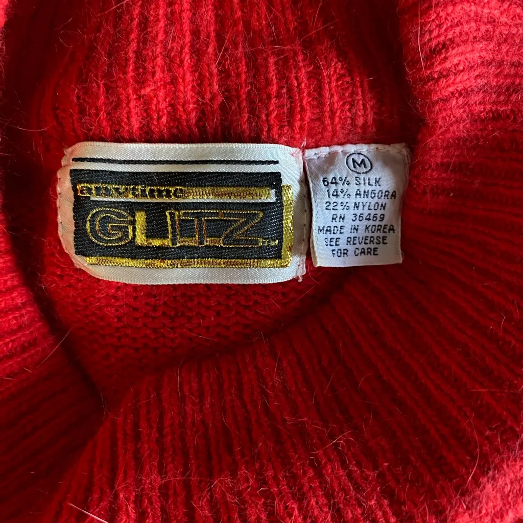 Vintage‎ Silk and Angora Sweater Size M - Image 3
