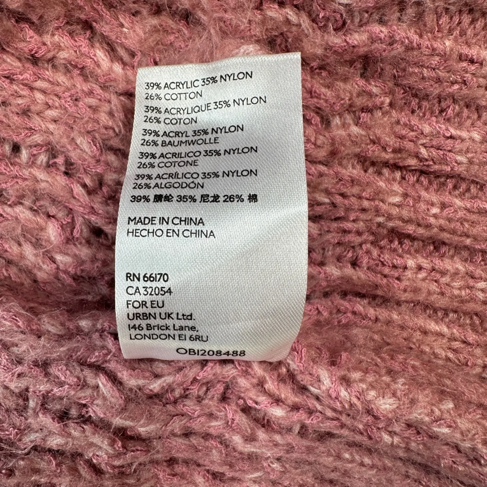 Anthropologie Chunky Cable Knit Shawl Collar Cardigan Sweater Open Dusty Rose M - Image 7