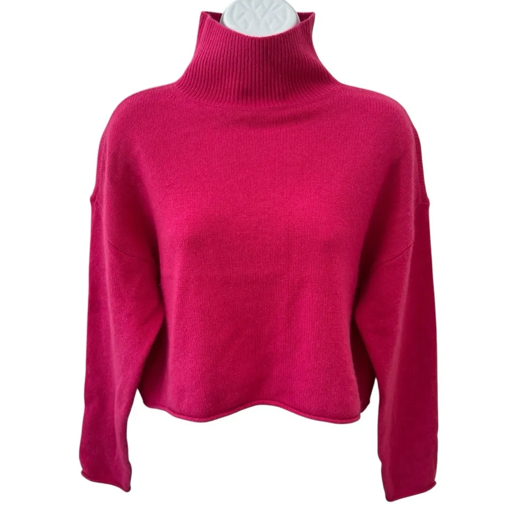 The Group by‎ Babaton Pink 100% Cashmere Cozy Turtleneck Valentine’s Holiday XS - Image 2