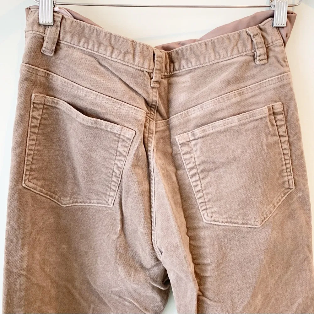 GAP Vintage Maternity Modern Boot Cut Velvet Velour Stretch Taupe Pants Small S - Image 4