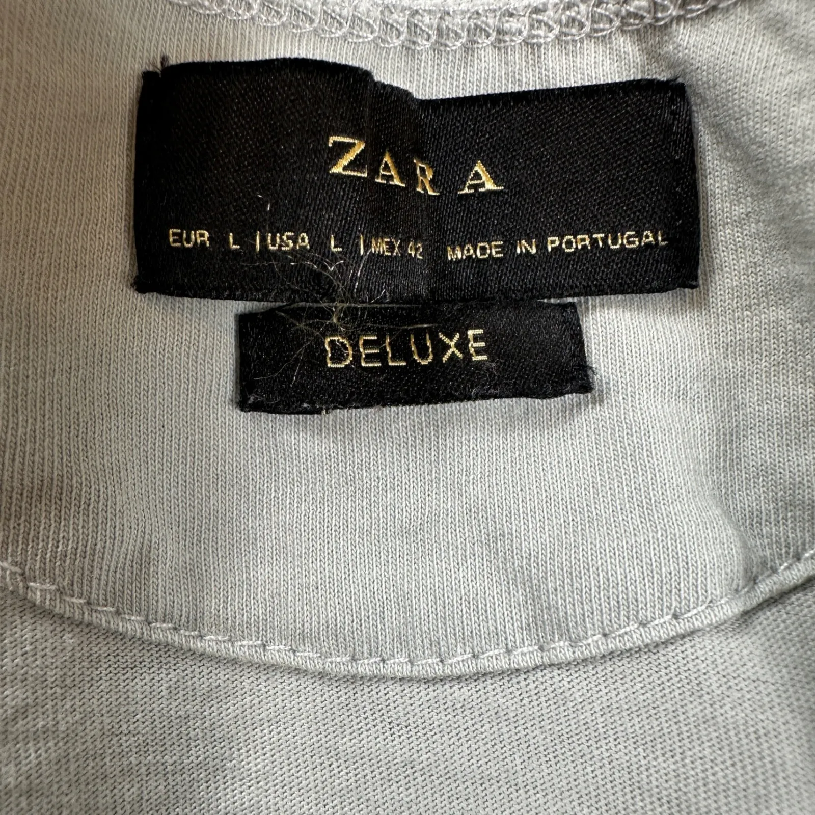 ZARA Bundle Set Essentials Deluxe Cotton T Shirt Both Size L Womens Short Sleeve - Image 10