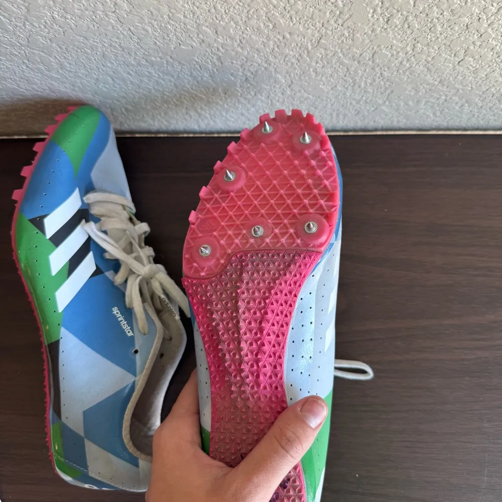 Adidas‎ Sprintstar Track and Field Shoes Colorful Design Spikes - Image 7